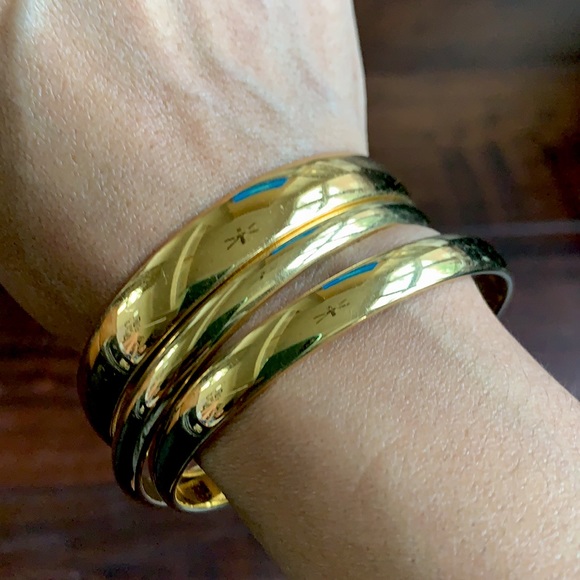 Monet Gold Bangle Set - Picture 8 of 11